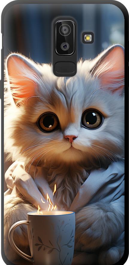 Чехол на Samsung Galaxy J8 2018 White cat (5646b-1511-42517)