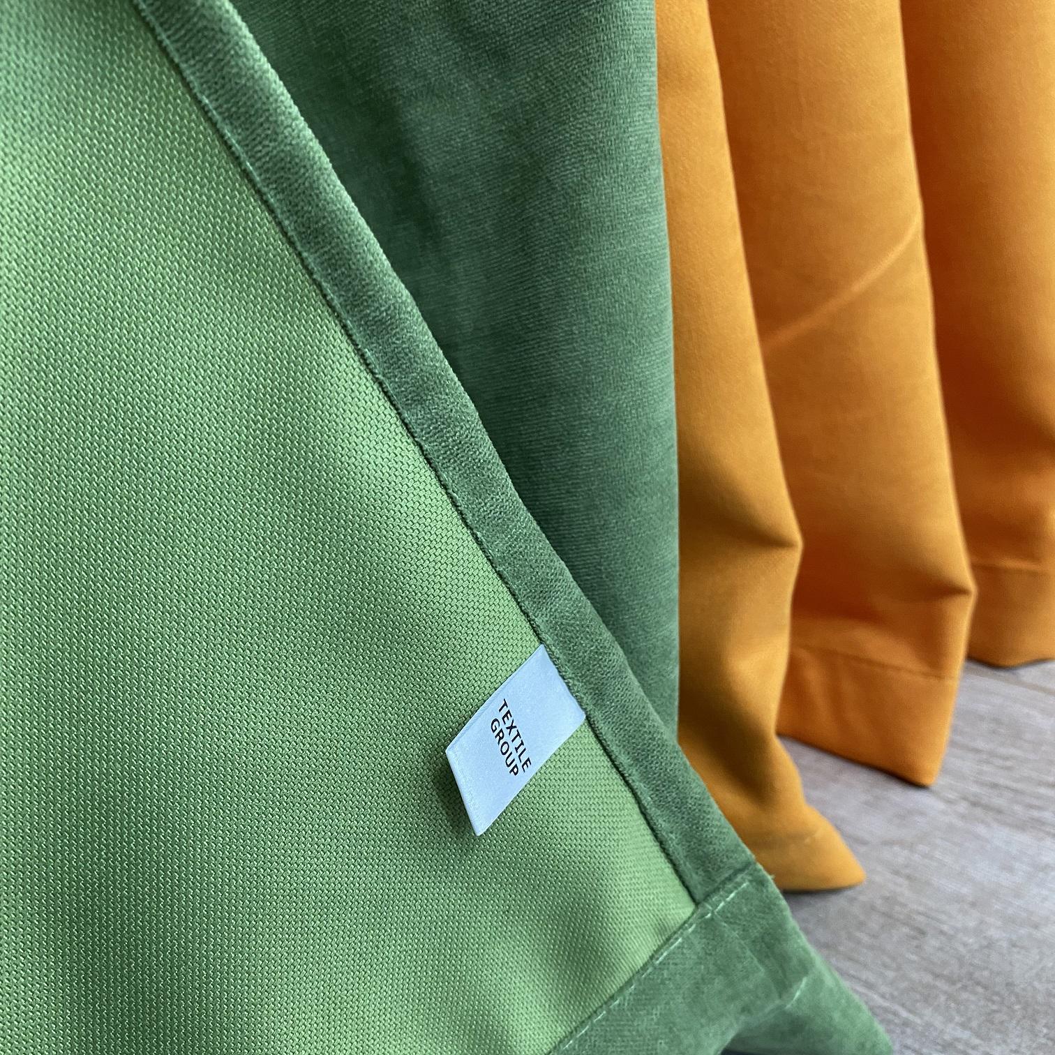 Шторы микровелюр TG Home Дуэт №450 1,50х2,70 м Зелено-оранжевый (450-586/207) - фото 2 Шторы микровелюр TG Home Дуэт №450 1,50х2,70 м Зелено-оранжевый (450-586/207) - фото 2