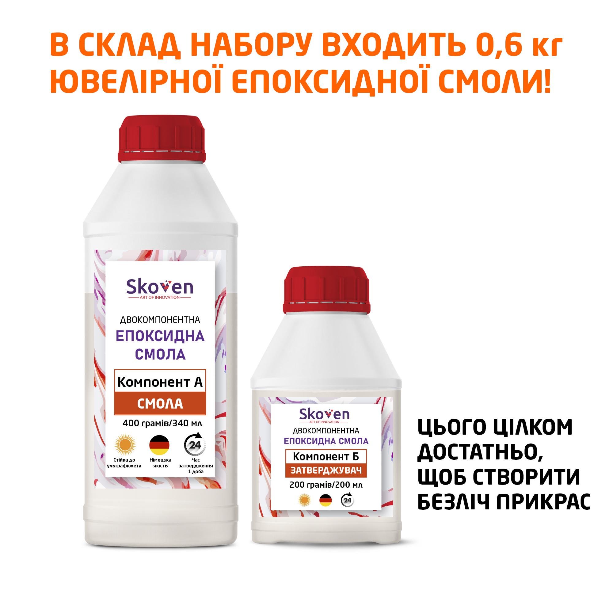 Набор для творчества с эпоксидной смолой для изготовления украшений 37в1 - фото 2 Набор для творчества с эпоксидной смолой для изготовления украшений 37в1 - фото 2
