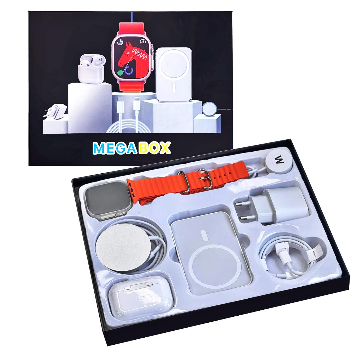 Набор Megabox Smart Watch Ultra 8 серии 6в1 Оранжевый (2167-2)