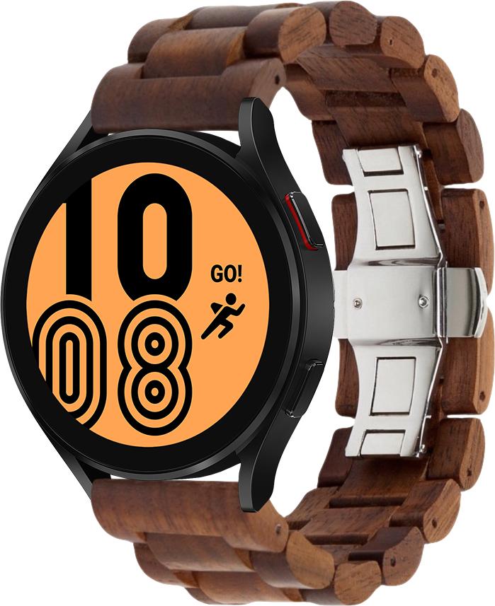 Ремінець дерев'яний WoodLock для Galaxy Watch 4 44 мм Brown (28275-30)
