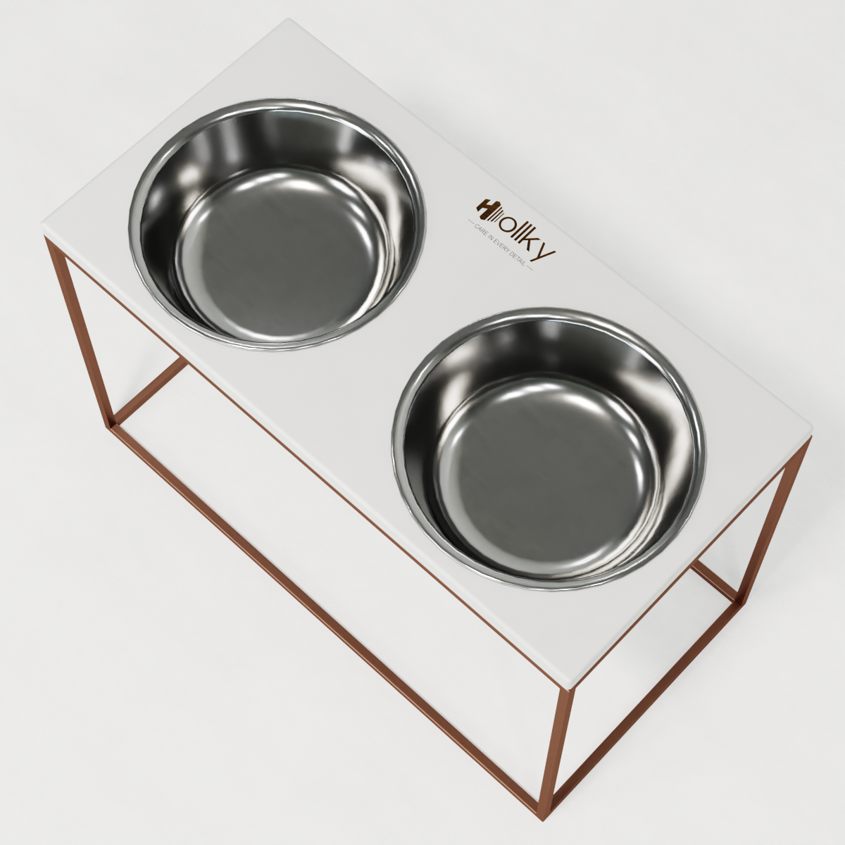 Миски на підставці для дуже великих собак Hollky Base XXL40 2х2,8 л (BXXL40-643240-GLWH) - фото 6