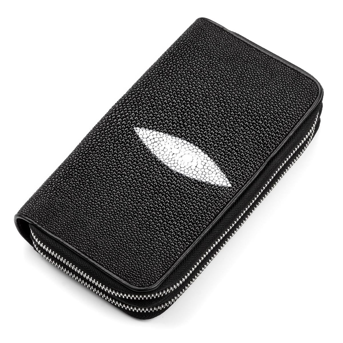 Кошелек- клатч Stingray Leather 18044 из натуральной кожи морского ската Черный