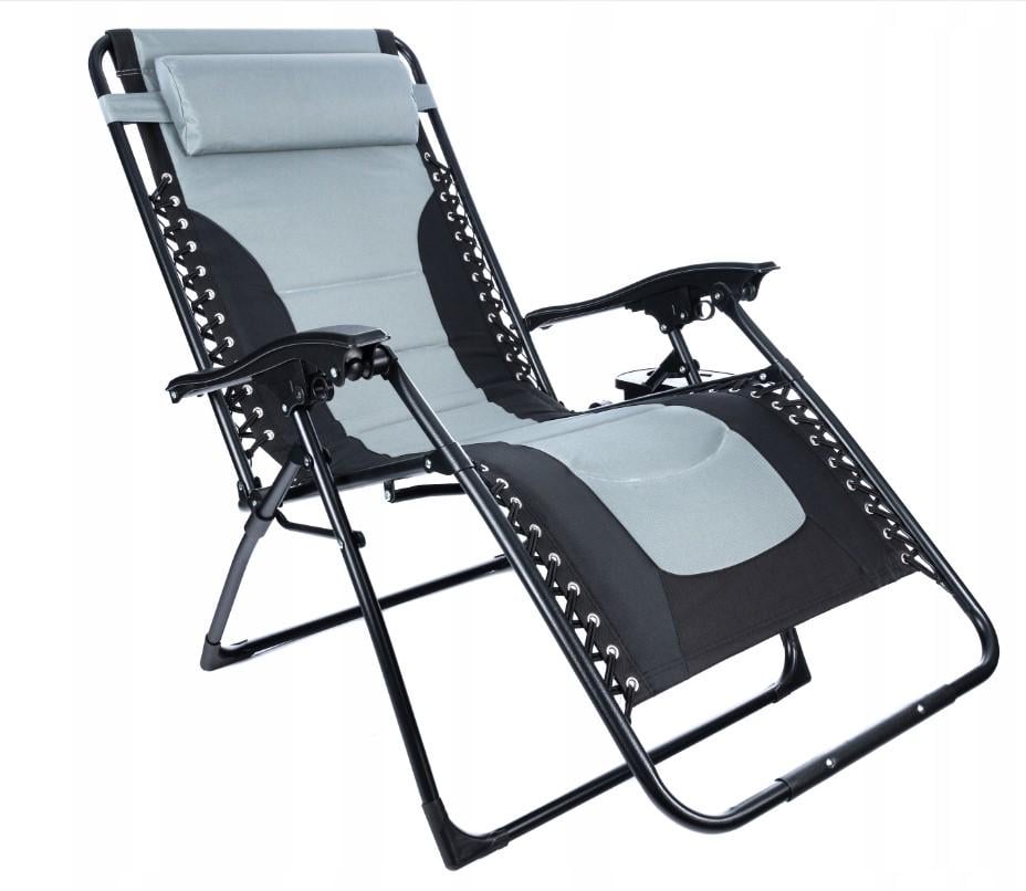 Шезлонг розкладний з подушкою Преміум та підставка (L66R4) Шезлонг розкладний з подушкою Преміум та підставка (L66R4)