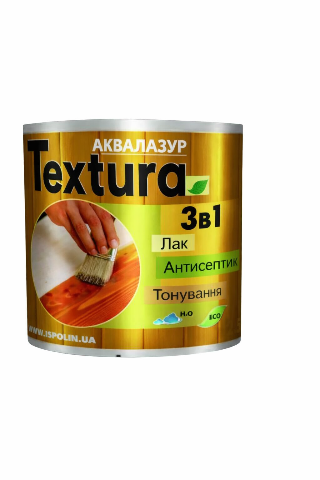 Лазурь для дерева Ispolin Textura на водной основе 2,5 л Палисандр (28716170)