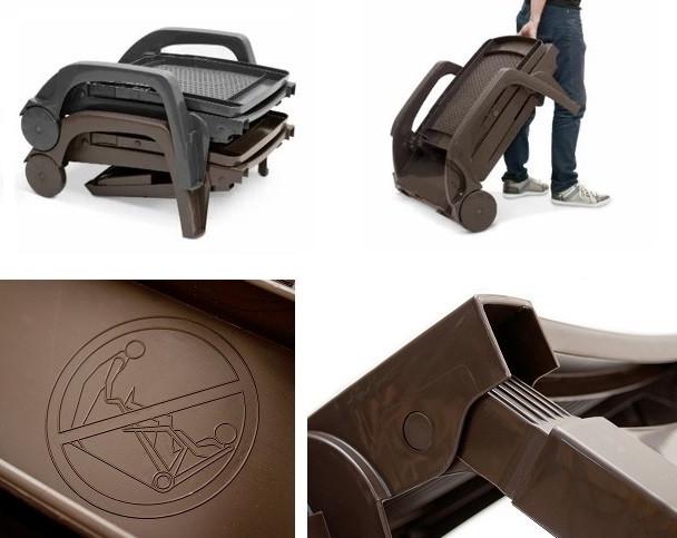 Шезлонг-лежак Bica Miami розкладний на колесах 190х70х46 см (CNT00012549) - фото 5