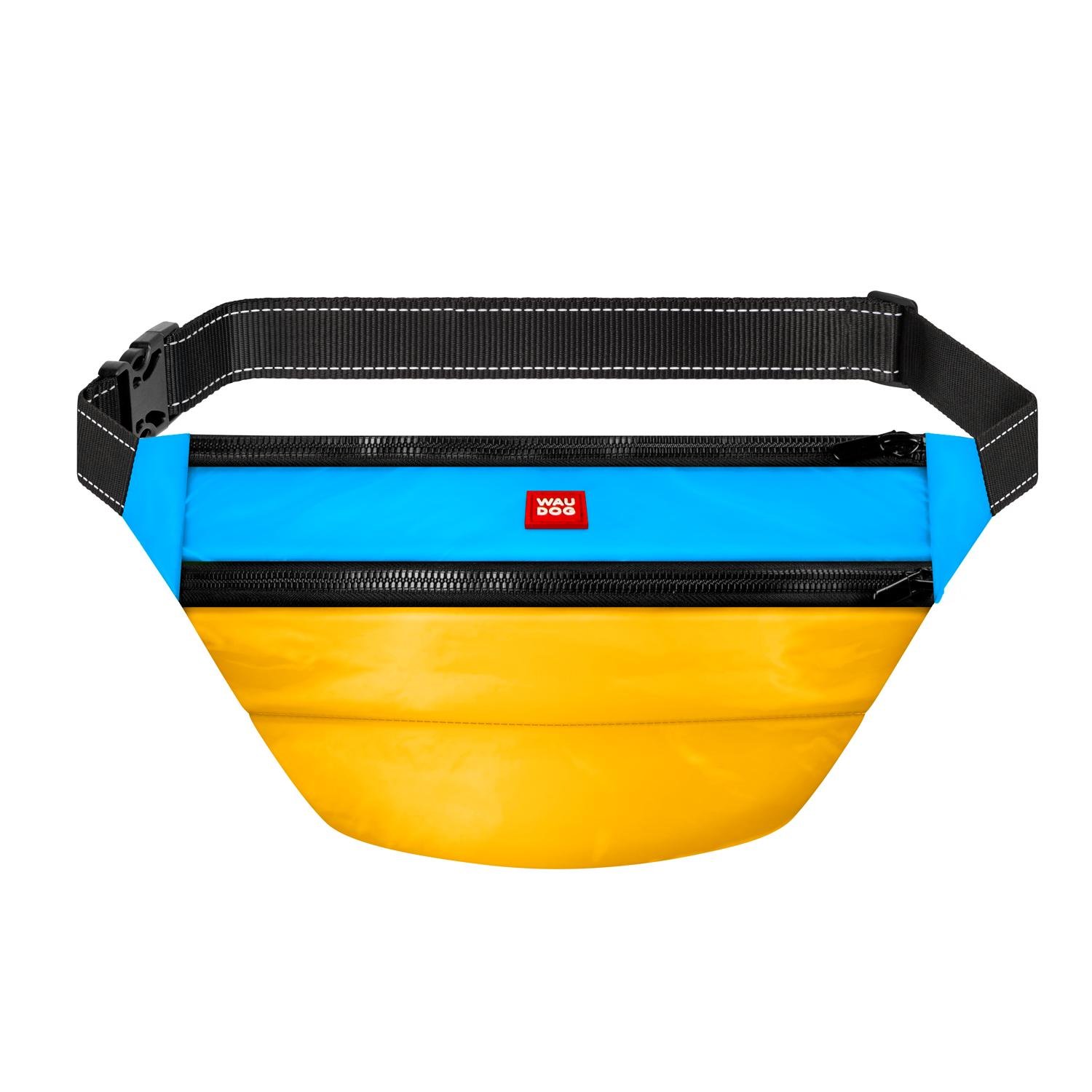 Поясная сумка бананка Waudog Family Colors of freedom 33x17x10 см Yellow-Blue (363-4020)