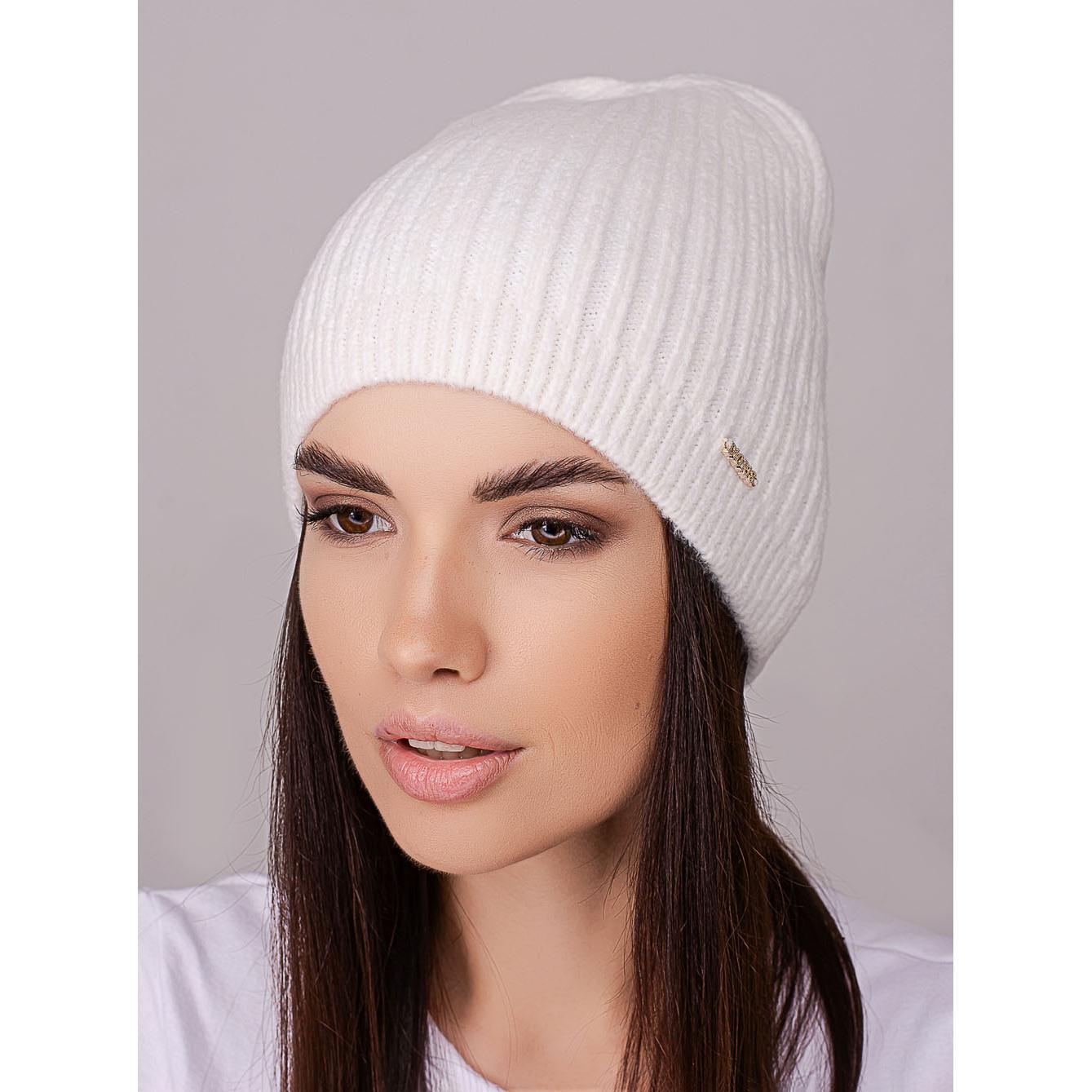Шапка женская Leks ФЛЕШ удлиненная без отворота одинарная с небольшим вязаным манжетом one size Белый (258335) - фото 1 Шапка женская Leks ФЛЕШ удлиненная без отворота одинарная с небольшим вязаным манжетом one size Белый (258335) - фото 1