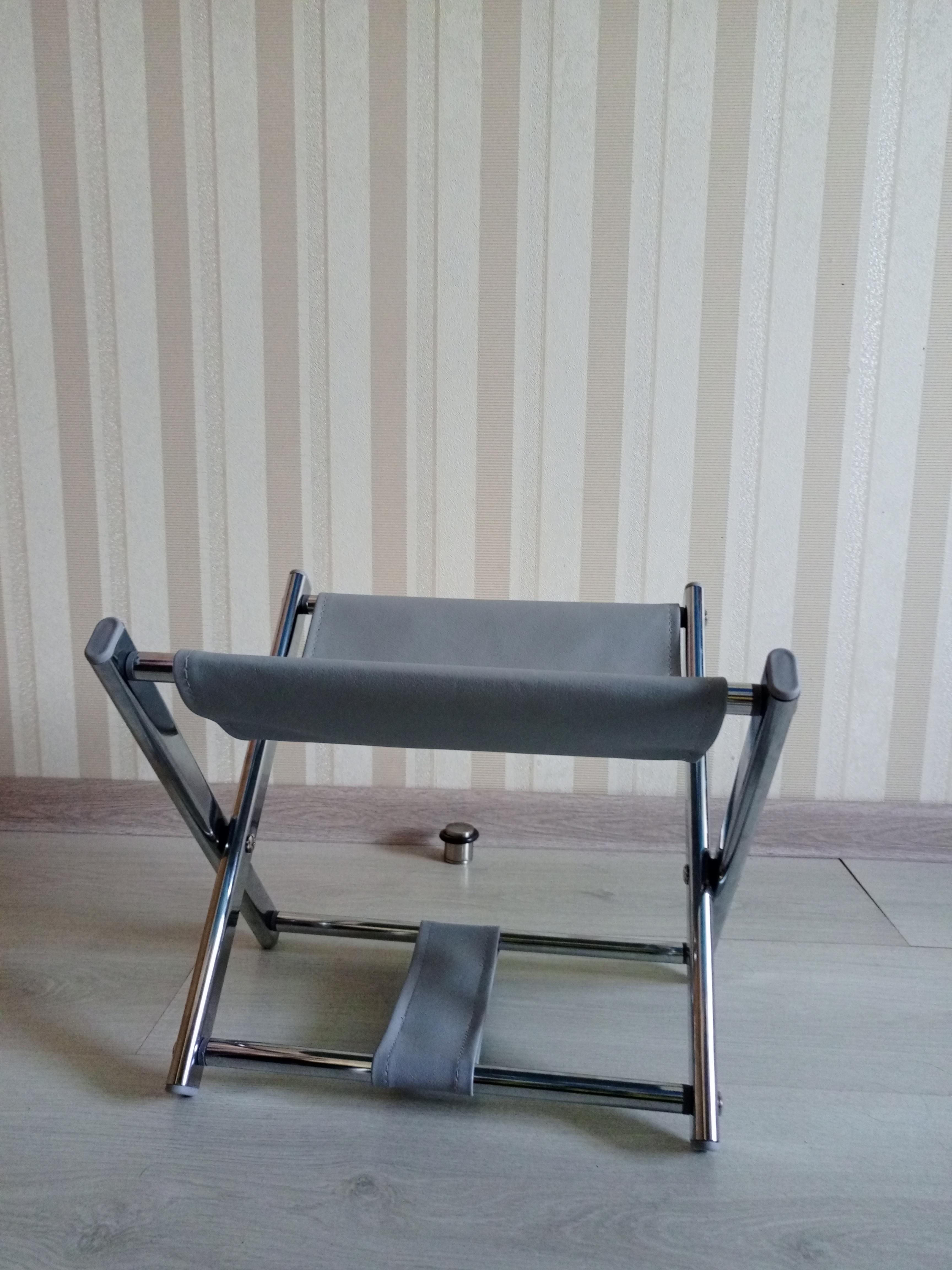 Підставка для сумки висота 31 см Сірий/Хром - фото 4 Підставка для сумки висота 31 см Сірий/Хром - фото 4