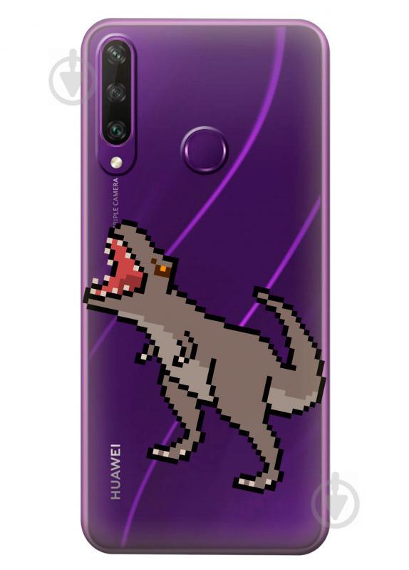 Прозрачный силиконовый чехол iSwag для Huawei Y6p с рисунком - Пикселький динозавр (KS2350) Прозрачный силиконовый чехол iSwag для Huawei Y6p с рисунком - Пикселький динозавр (KS2350)