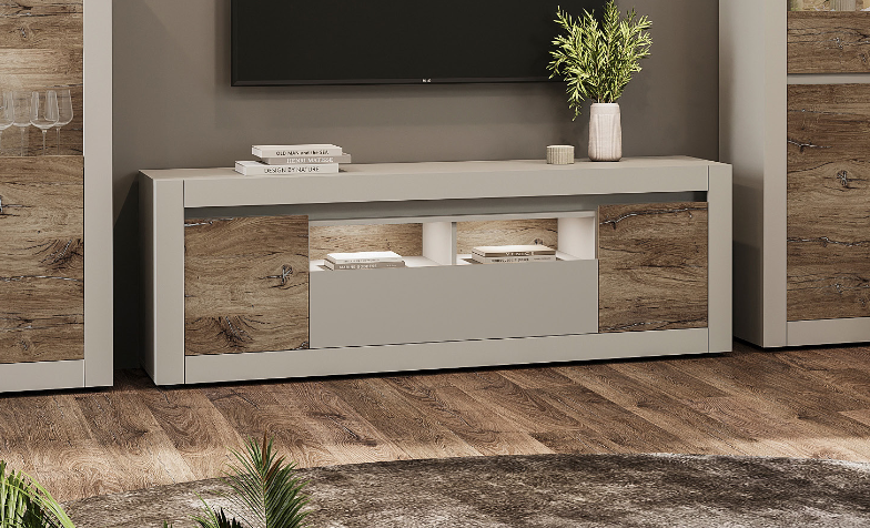 Тумба Катания Sokme 1732х402х591 мм Дуб флагшток/ Серый (28490889)