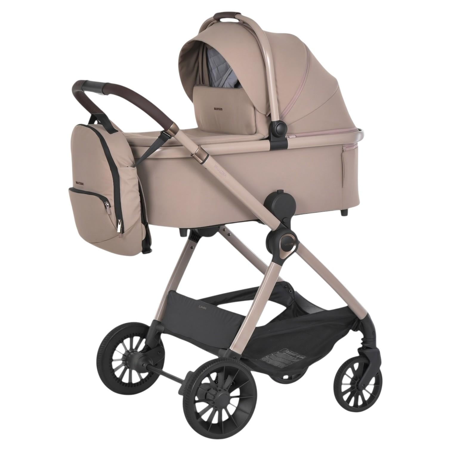 Коляска 2в1 El Camino ME 1183 с люлькой и прогулочным блоком до 22 кг Affogato Beige (34138925)