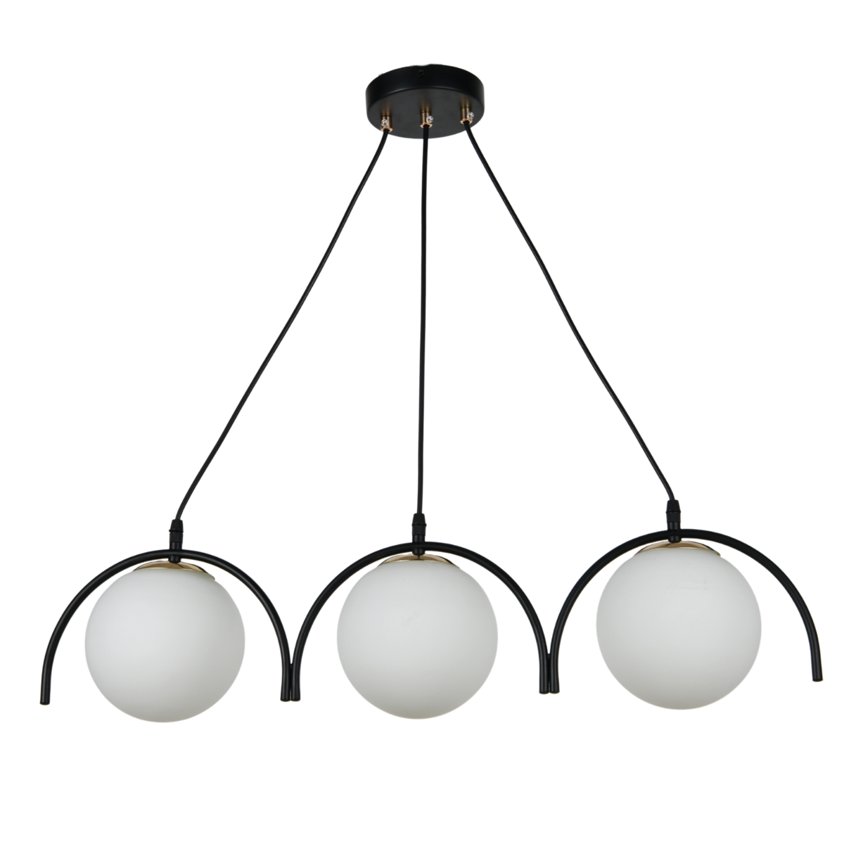 Люстра Sirius со сферическими плафонами под три лампы Е27 Черный (MX420-3 BK)