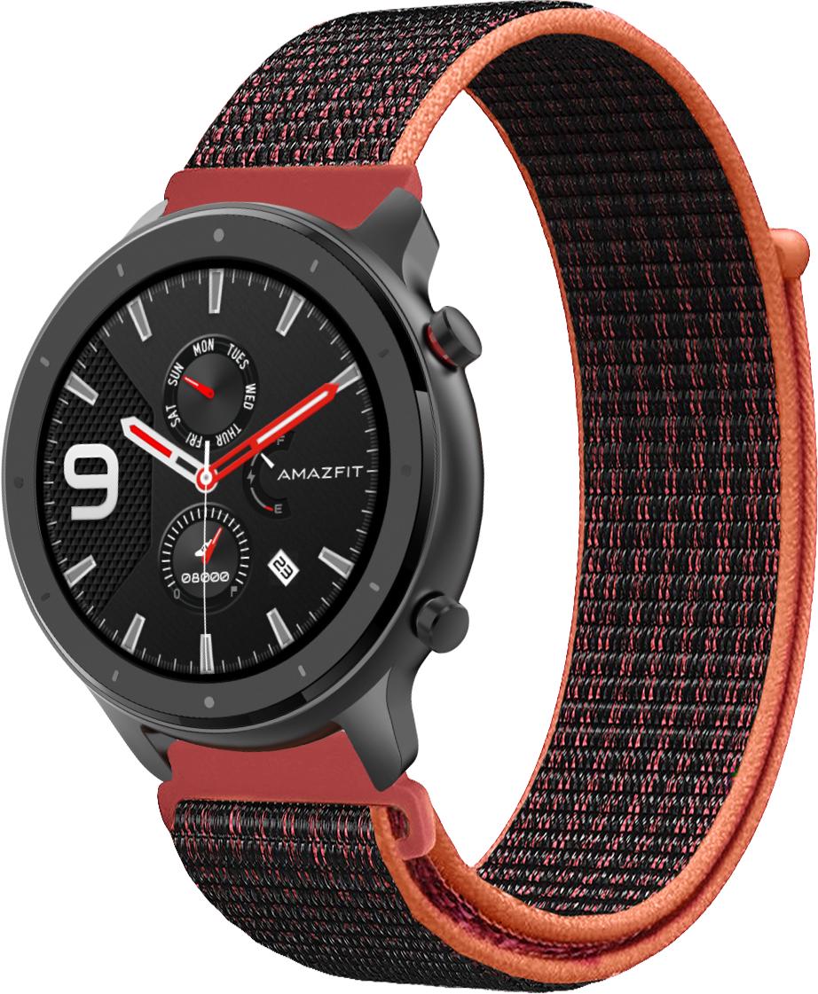 Ремінець нейлоновий Sport Loop для Amazfit GTR 47 мм Black/Red (16395-44) Ремінець нейлоновий Sport Loop для Amazfit GTR 47 мм Black/Red (16395-44)