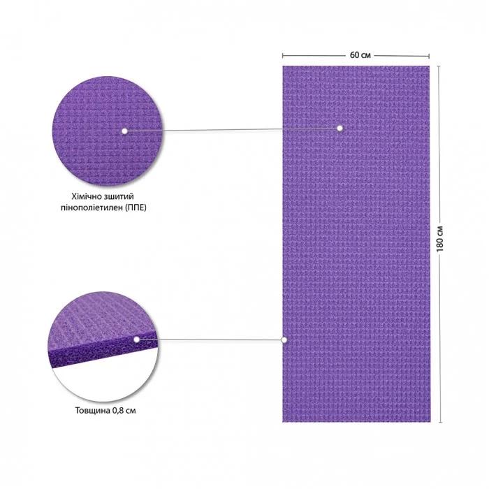 Килимок туристичний 180х60х0,8 Фіолетовий - фото 4