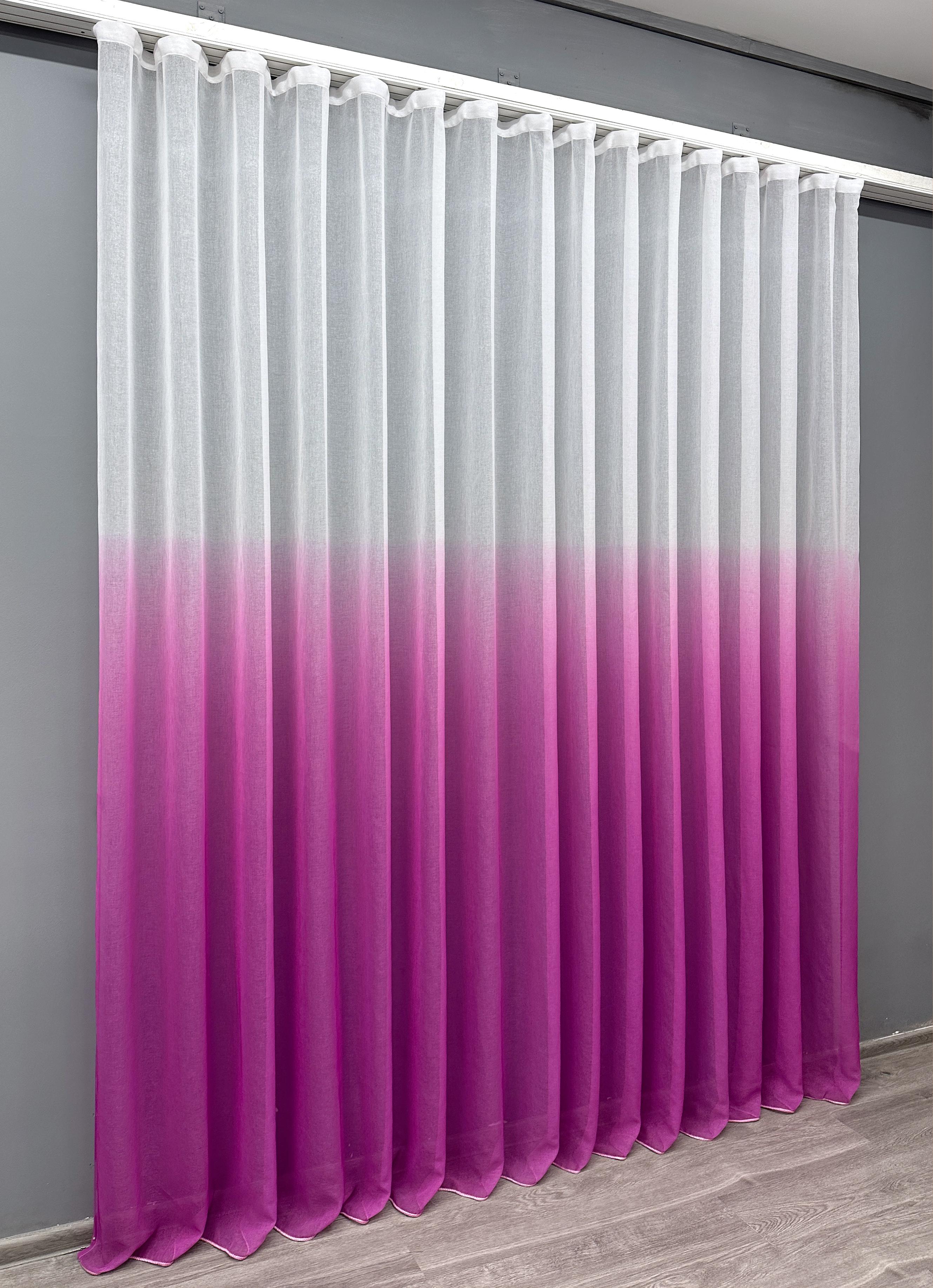 Тюль VR-Textil №504т Омбре Батист 300х250 см Темно-розовый/Белый (42-0509) - фото 2 Тюль VR-Textil №504т Омбре Батист 300х250 см Темно-розовый/Белый (42-0509) - фото 2