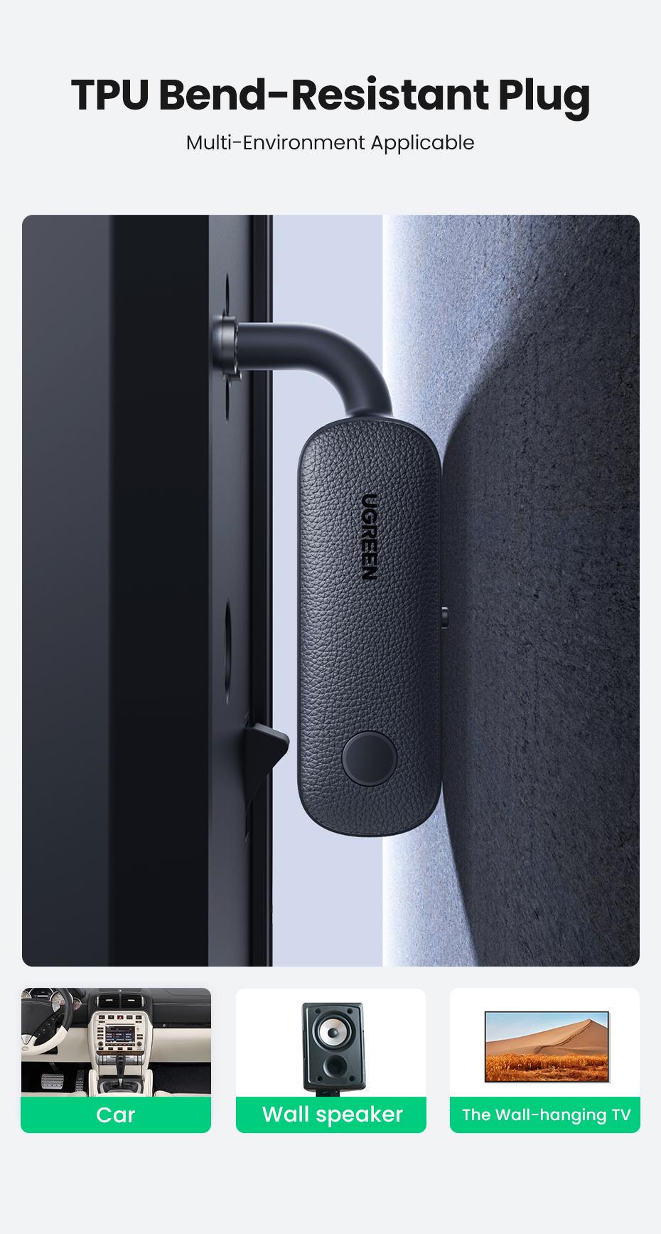 Адаптер UGREEN Bluetooth 5.0 приймач-передавач USB-3,5 мм minijack AUX стерео Чорний (80893) - фото 17