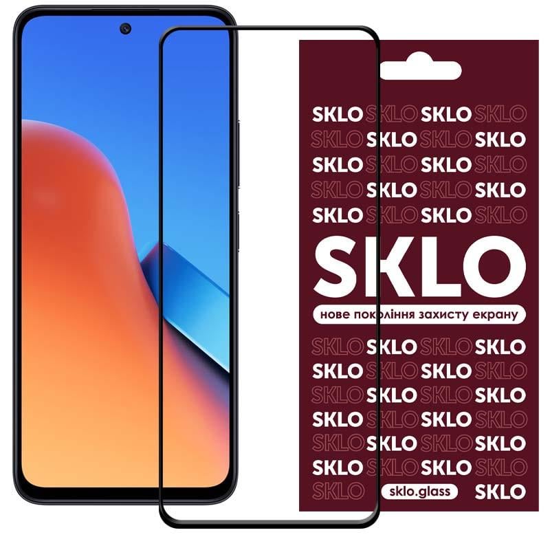 Защитное стекло противоударное SKLO 3D full glue для Xiaomi Redmi 12/Poco M6 Pro Черный (00000065315_1)