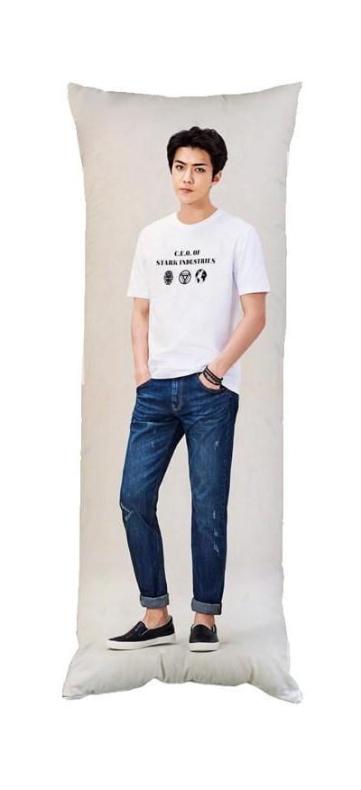 Подушка дакимакура K-pop ChanYeol Sehun EXO декоративная ростовая для обнимания двусторонняя 40x120 см (1834004440)
