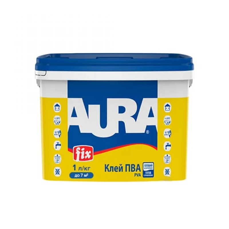 Клей винил-ацетатный Aura Fix Pva контактный 1 л (2571782572) Клей винил-ацетатный Aura Fix Pva контактный 1 л (2571782572)