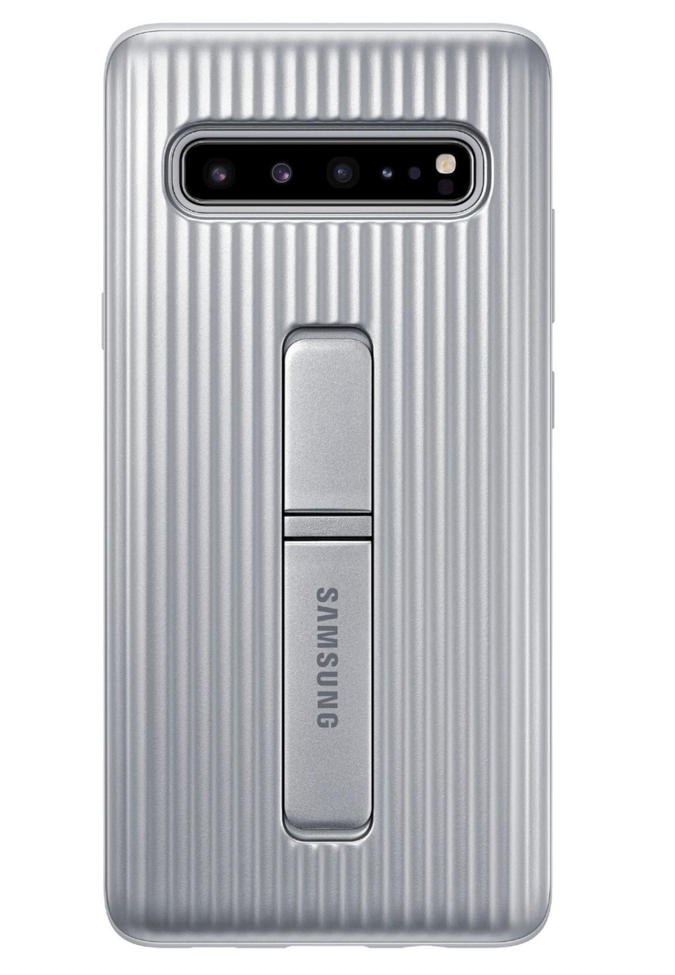Чехол противоударный с подставкой Official Protective Rugged Standing Cover G977 EF-RG977CSEGRU для Samsung Galaxy S10 5G (6.7") Silver