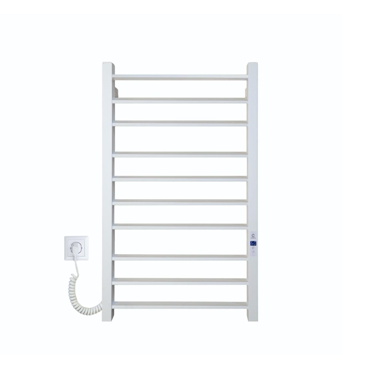 Полотенцесушитель электрический Carino Magro с термоконтроллером и дисплеем 790x490 см Белый матовый (MG7949DWM)