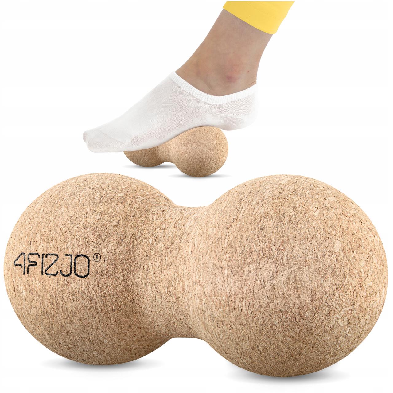 М'яч масажний подвійний 4fizjo Lacrosse DuoBall Cork 6,5x13,5 см (P-5907739319586) - фото 8