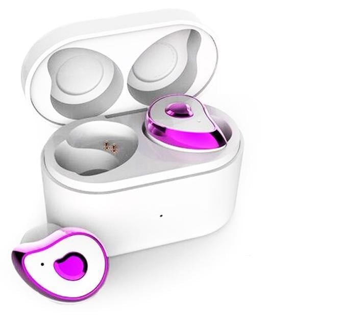 Беспроводные Bluetooth наушники Hyper HBQ SE-6 Белый/Фиолетовый