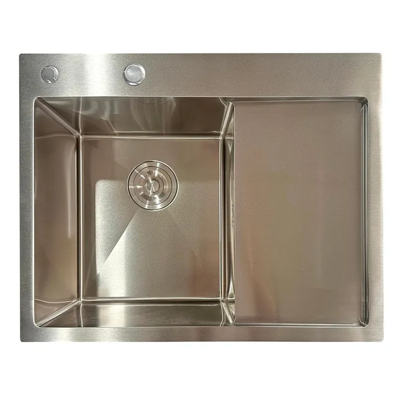 Мойка для кухни из нержавеющей стали MIXXUS MH6350L 3.0/0.8 Nano-Silver (MI7044)