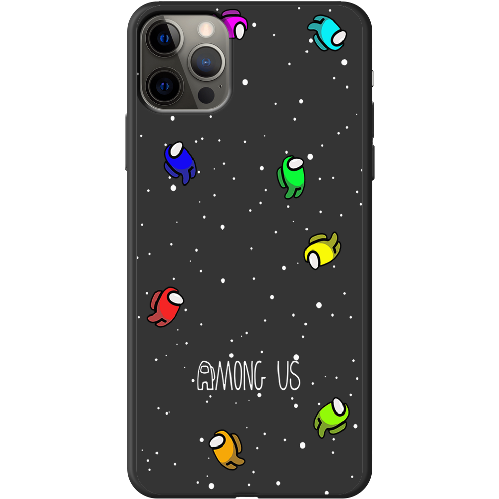 Чохол Boxface iPhone 12 Pro Among Us Invisible Чорний силікон (41086-bk76-41089)