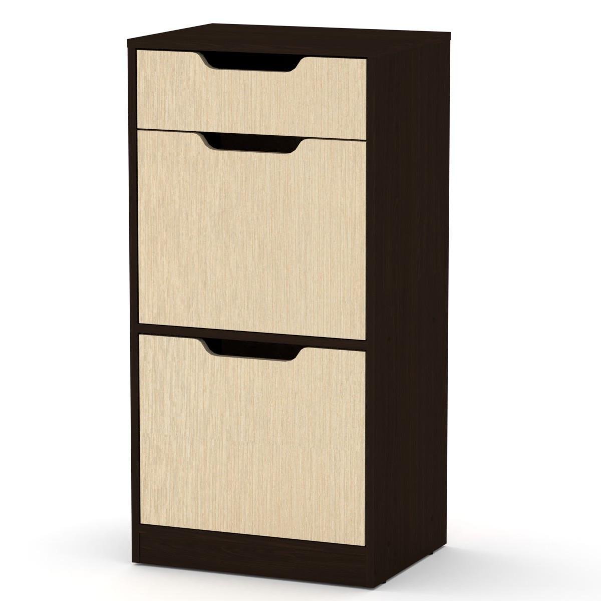 Тумба под обувь Компанит SC-11 50х38х100 см Венге комби (28431373) - фото 1