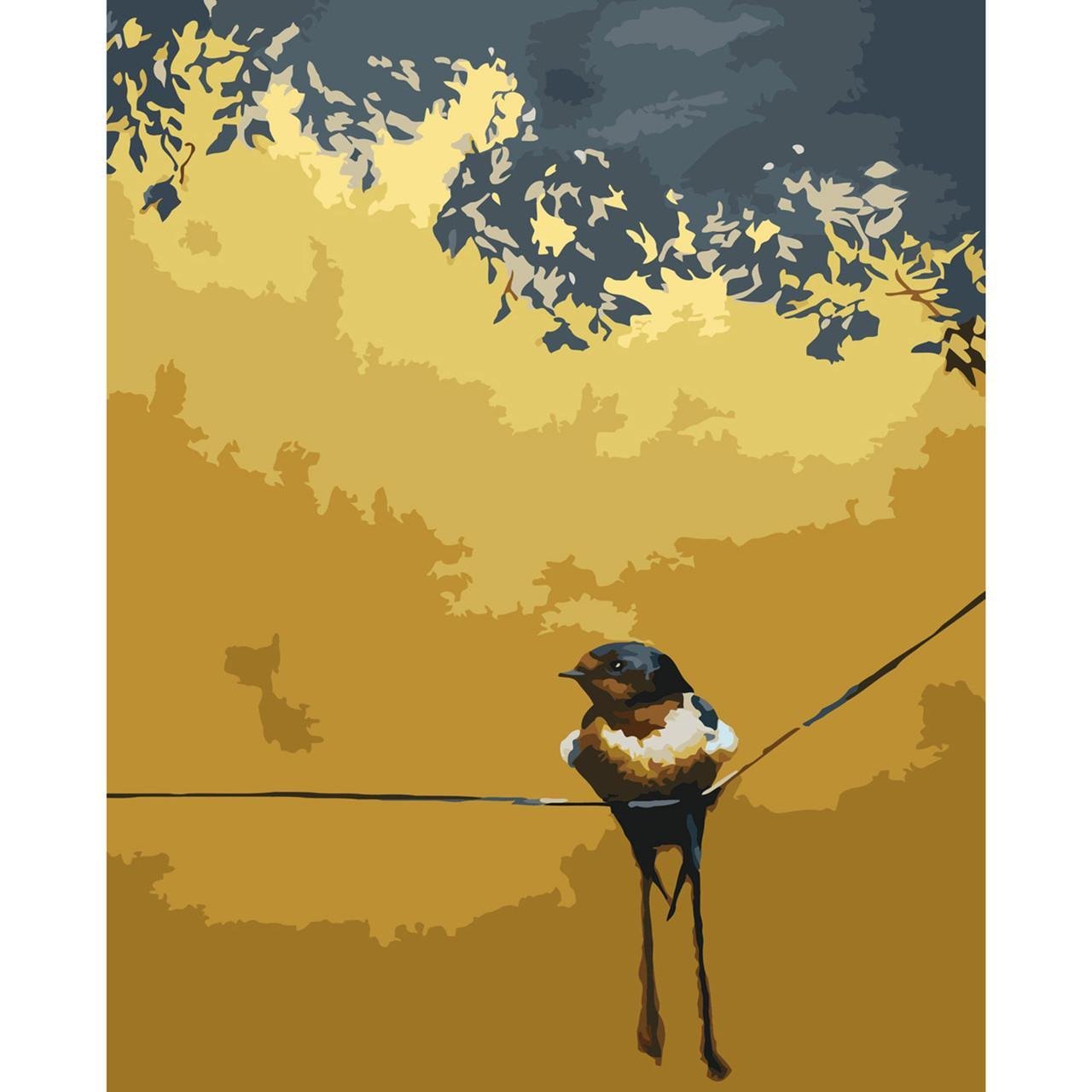 Картина за номерами Strateg Преміум Ластівка восени з лаком 40х50 см (SY6031) Картина за номерами Strateg Преміум Ластівка восени з лаком 40х50 см (SY6031)