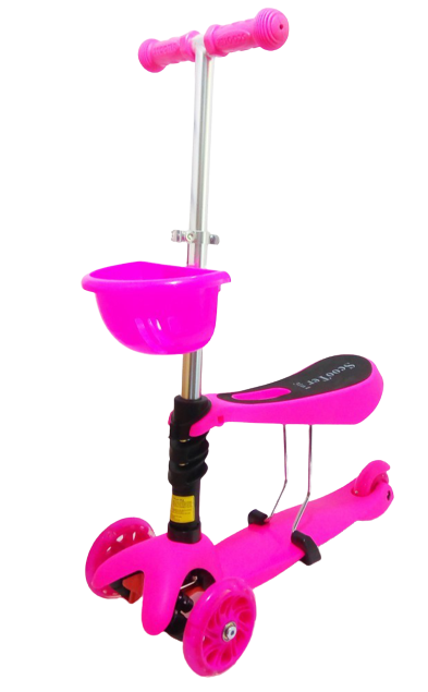 Самокат детский трехколесный Mini Baby Розовый (2T1001)