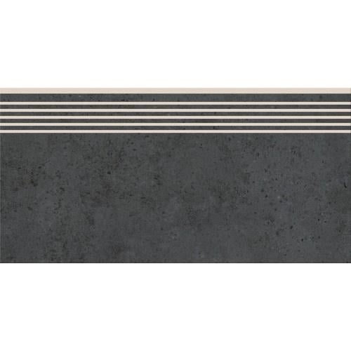 Ступенька из керамогранита Highbrook Anthracite Steptread антрацитовая 8x598x298 мм (004632)