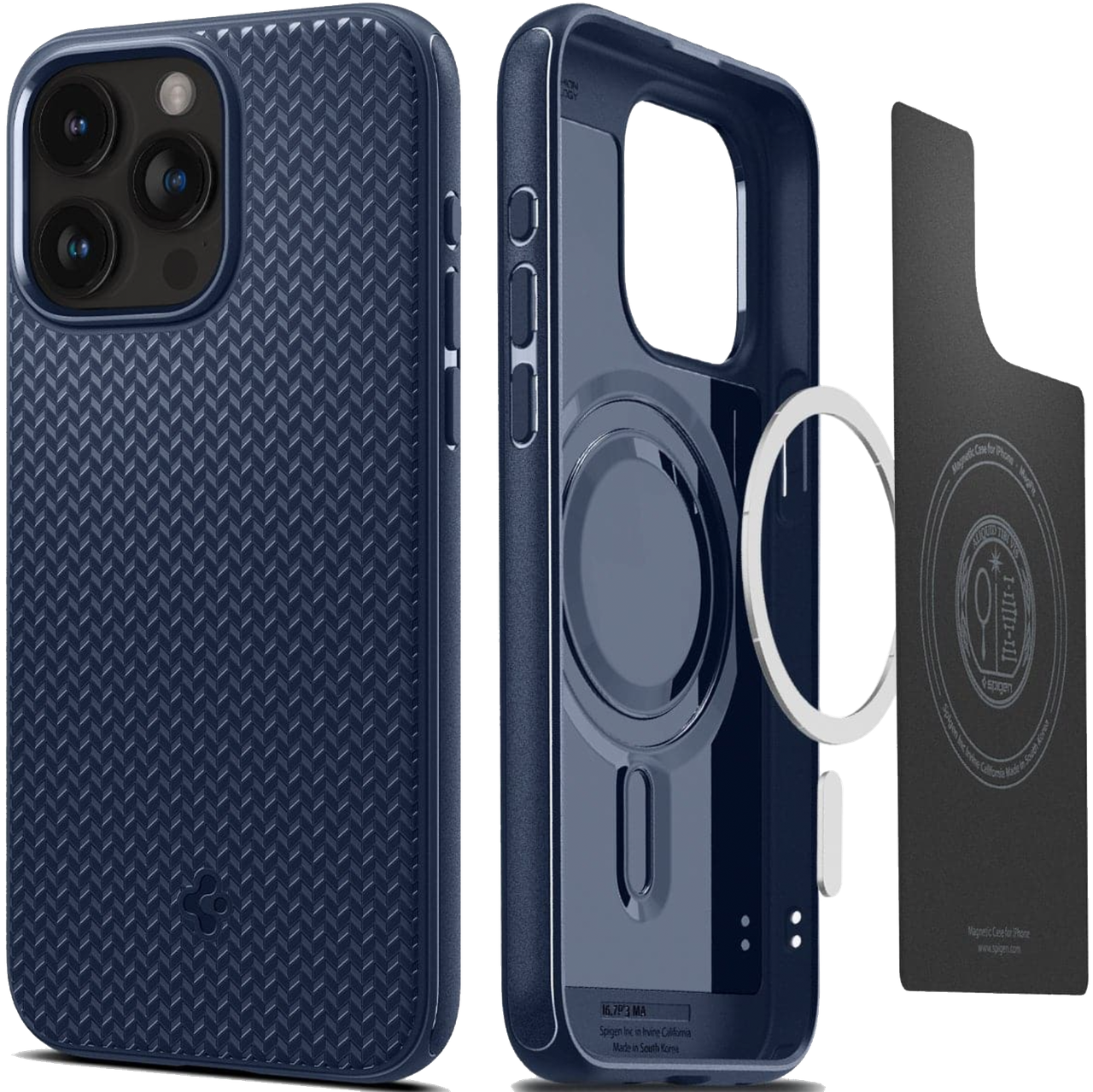 Чохол накладка Spigen Mag Armor Case with MagSafe for iPhone 15 Pro Max Blue (ACS06598) - фото 2