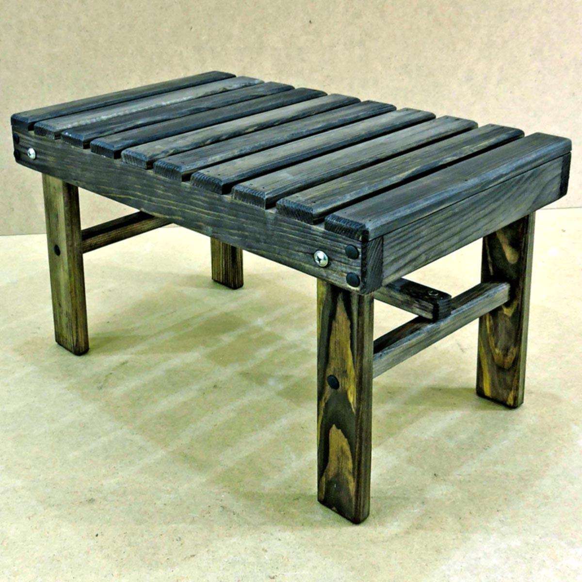 Стульчик из дерева Тилигул 50х30х30 см Морион (ТАБ-103611)