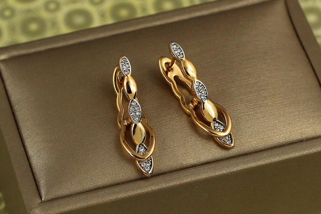 Серьги Xuping Jewelry игрушка с родием 2,7 см Золотистый (2579723035)