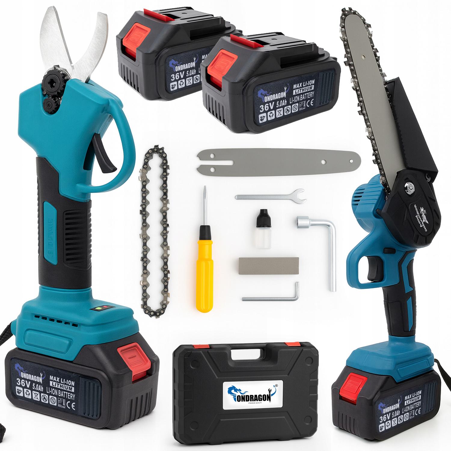 Набор электроинструмента Ondragon минипила аккумуляторная цепная/секатор аккумуляторный/2 аккумулятора 36V (OD2255)