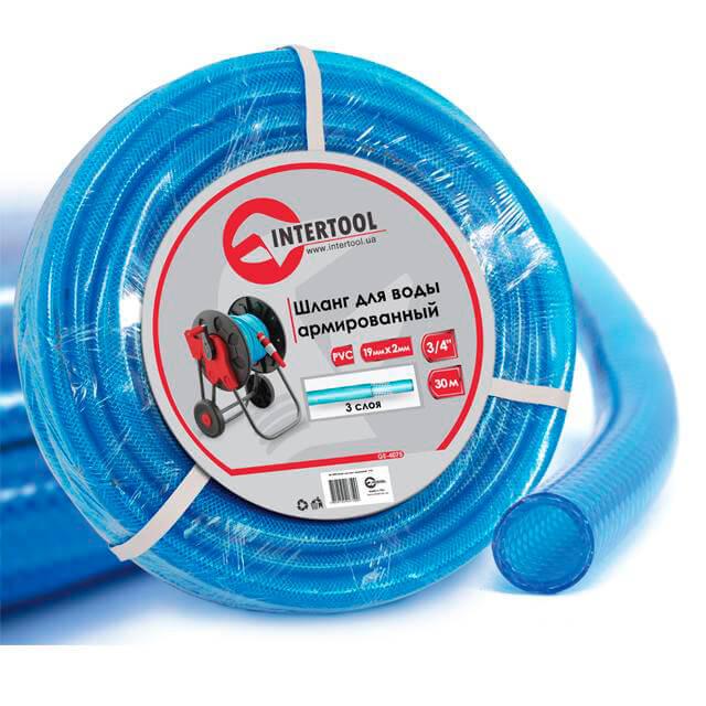 Шланг для воды Intertool GE-4075 3-х слойный армированный PVC 3/4" 30 м (9292817)