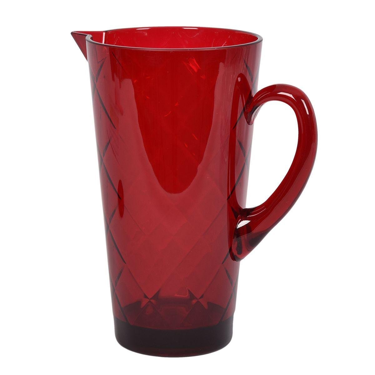 Кувшин с ручкой Certified International Алмазные грани из акрилового стекла 2,1 л Красный (20442) - фото 5 Кувшин с ручкой Certified International Алмазные грани из акрилового стекла 2,1 л Красный (20442) - фото 5