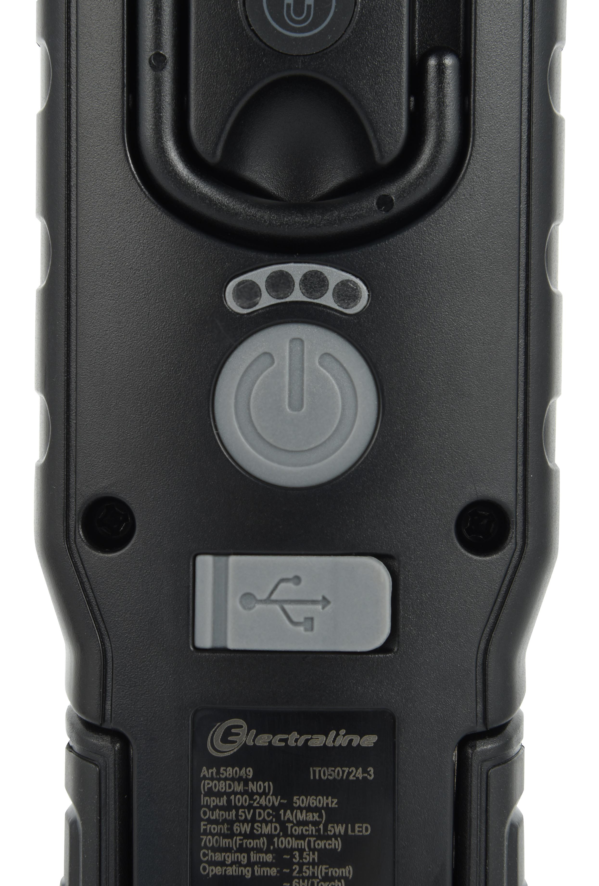 Ліхтар з димером Electraline 3 режими 700 Лм магнітне кріплення USB-C IP54 - фото 5 Ліхтар з димером Electraline 3 режими 700 Лм магнітне кріплення USB-C IP54 - фото 5