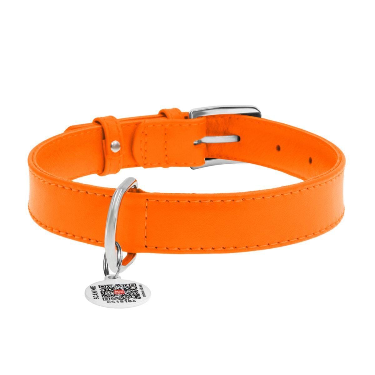 Ошейник для собак кожаный Waudog Glamour с QR паспортом M 20 мм х 30-39 см Оранжевый (32934 Col) Ошейник для собак кожаный Waudog Glamour с QR паспортом M 20 мм х 30-39 см Оранжевый (32934 Col)