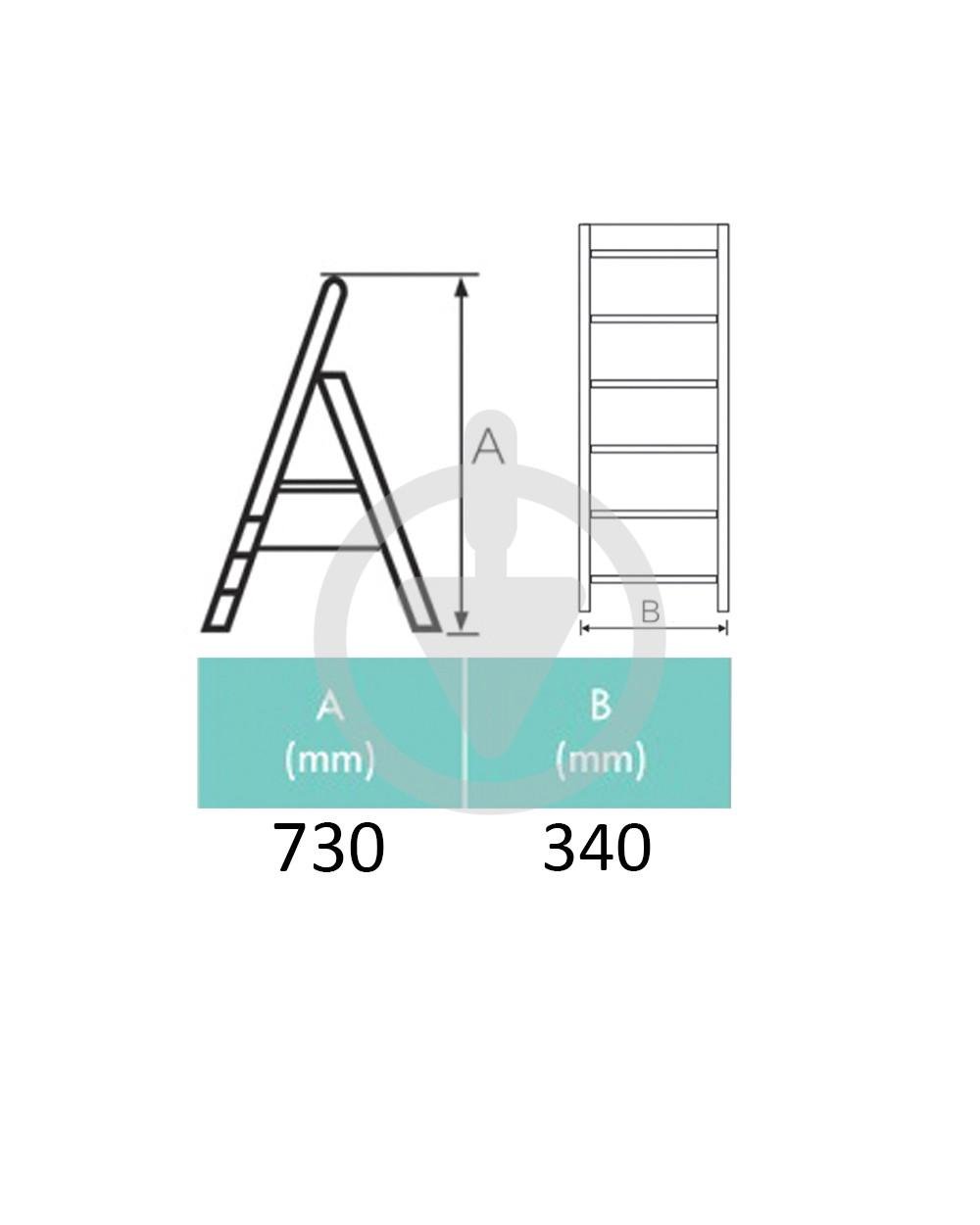 Двусторонняя стремянка алюминиевая 2х2 ступеньки 75 см (13473980) - фото 2 Двусторонняя стремянка алюминиевая 2х2 ступеньки 75 см (13473980) - фото 2