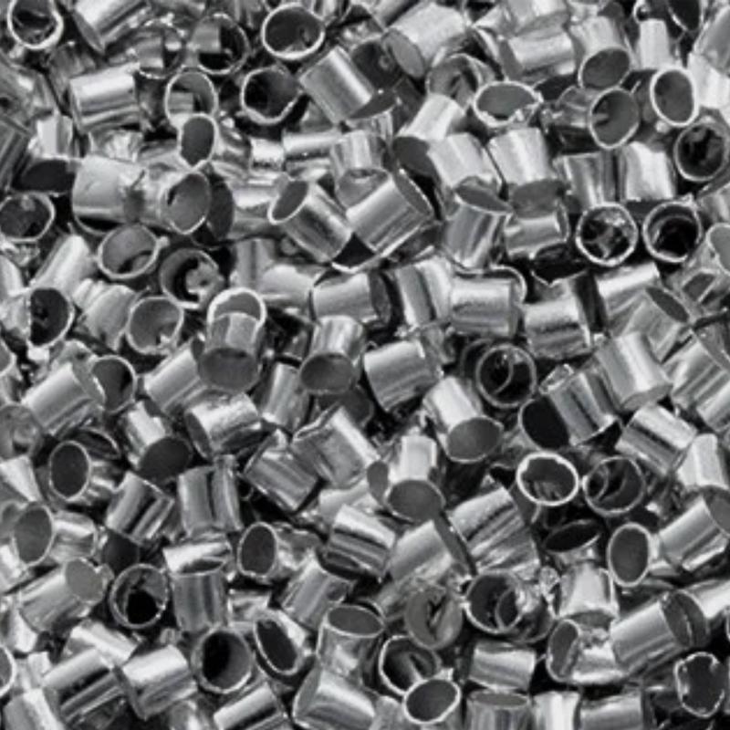 Кримпы зажимные бусины 2 мм 100 шт. Хром - фото 2