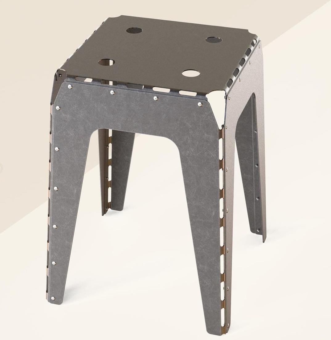 Табурет металлический в стиле лофт 47 см (24044)