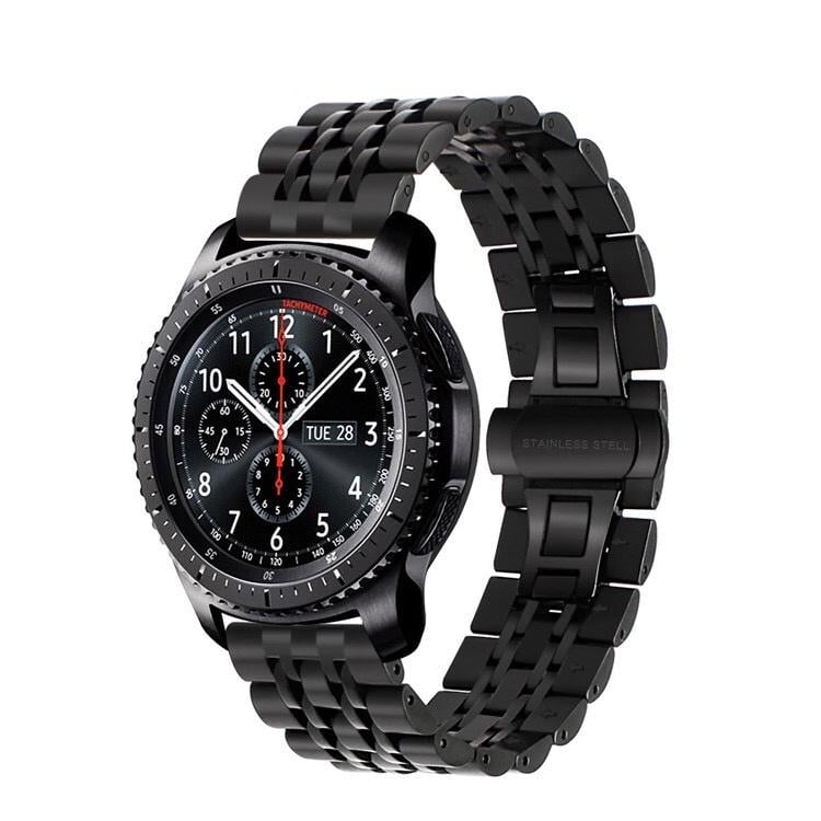 Браслет стальной BeWatch 22 мм для Samsung Galaxy Watch 46/3 45 мм/Gear S3 Link Черный (1021401)