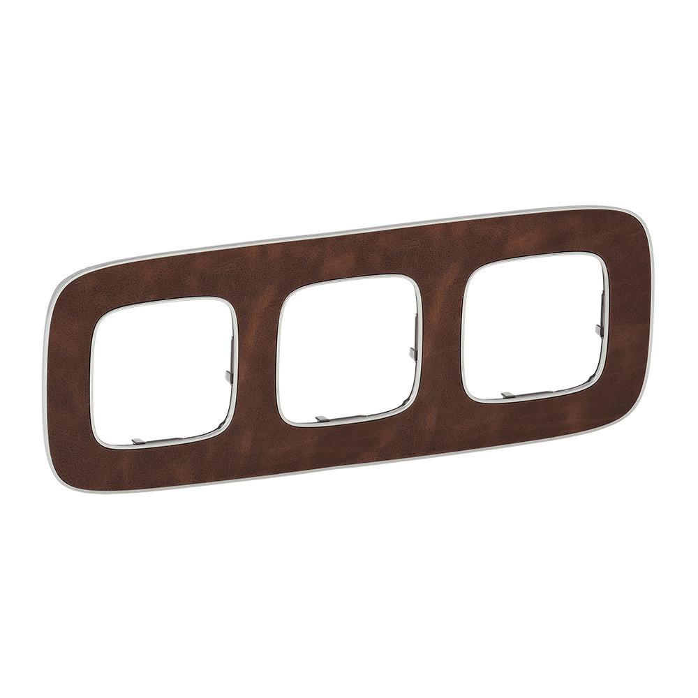 Рамка трехместная Legrand Valena Allure Кожаный (754453)