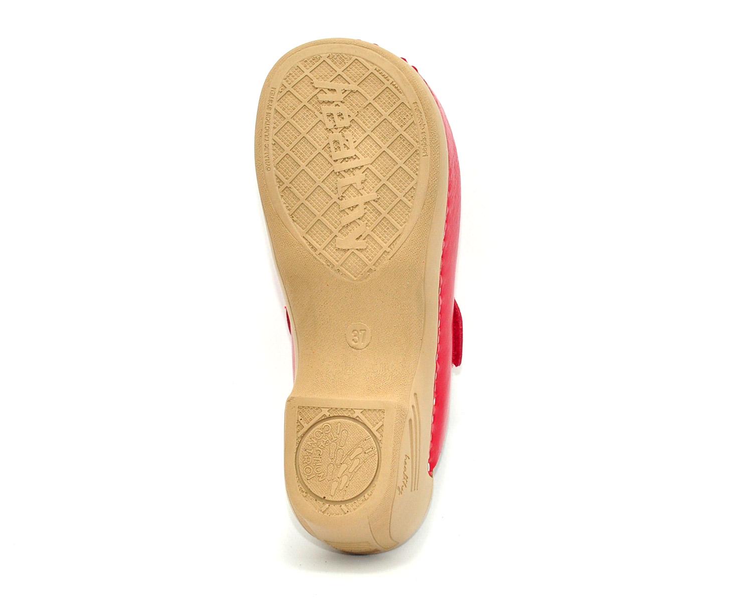 Женские сабо кожаные Leon PU161 р. 39 Красный - фото 3 Женские сабо кожаные Leon PU161 р. 39 Красный - фото 3