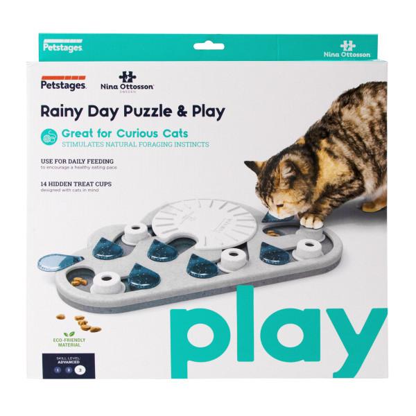 Іграшка для котів Petstages Rainy Day Puzzle&Play Cat Game Краплі дощу інтерактивна 3 рівень складності (pt69581) - фото 3