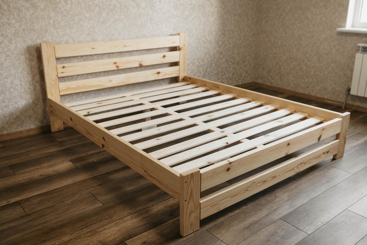 Ліжко двоспальне з масиву сосни лаковане 140x200 см (1866307144) - фото 7